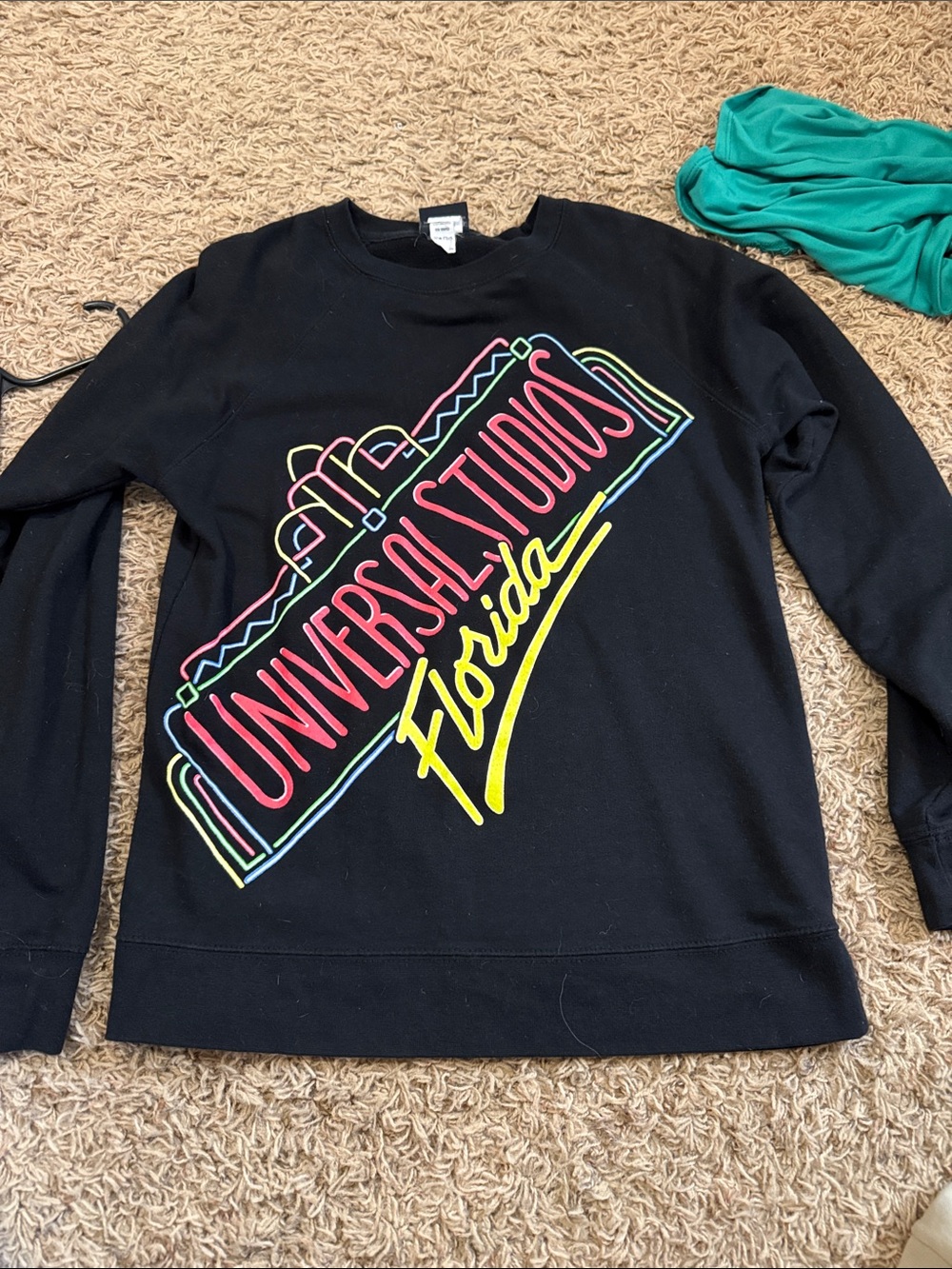 Universal Studios Florida Black Graphic Crewneck Sweatshirt
